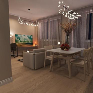 Интерьер столовой c обеденной зоной  смотреть на Basicdecor