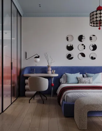 Интерьер спальни cветильниками над кроватью  смотреть на Basicdecor