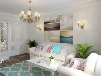 Интерьер гостиной в провансе смотреть на Basicdecor