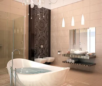 Интерьер ванной в современном стиле смотреть на Basicdecor