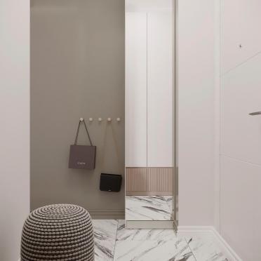 Интерьер прихожей с зеркалом на двери в современном стиле смотреть на Basicdecor