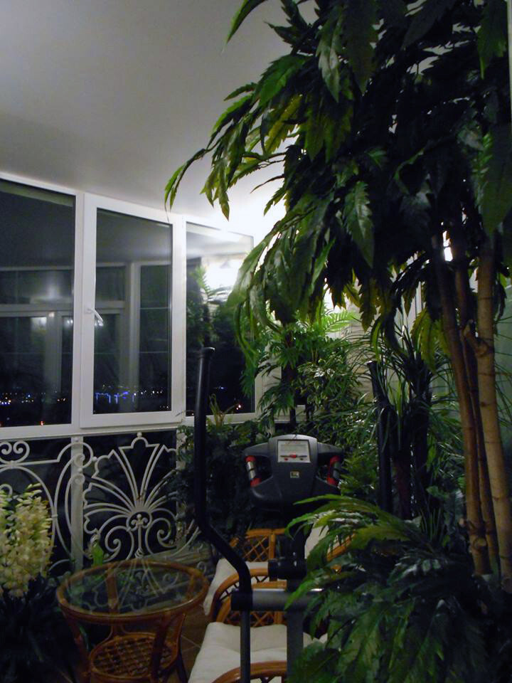 Интерьер балкона в стиле фьюжн