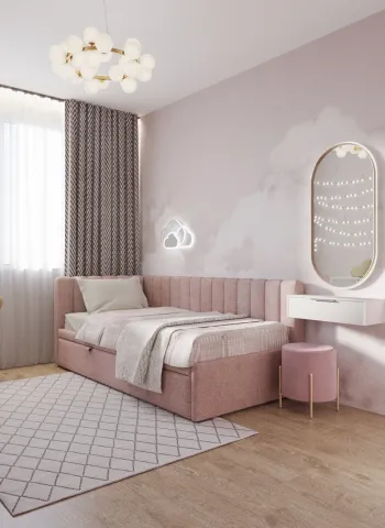 Интерьер детской cветильниками над кроватью  смотреть на Basicdecor