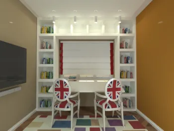 Интерьер c рабочим местом, с антресолью и для мальчика  смотреть на Basicdecor