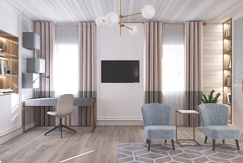 Интерьер c рабочим местом  смотреть на Basicdecor