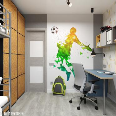 Интерьер детской c рабочим местом  смотреть на Basicdecor