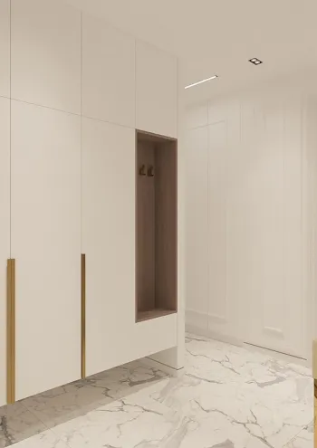 Интерьер прихожей с проходной  смотреть на Basicdecor