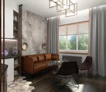 Интерьер гостиной с жалюзи в восточном стиле смотреть на Basicdecor