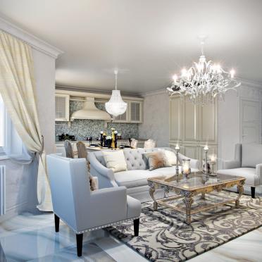 Интерьер гостиной в классическом стиле смотреть на Basicdecor