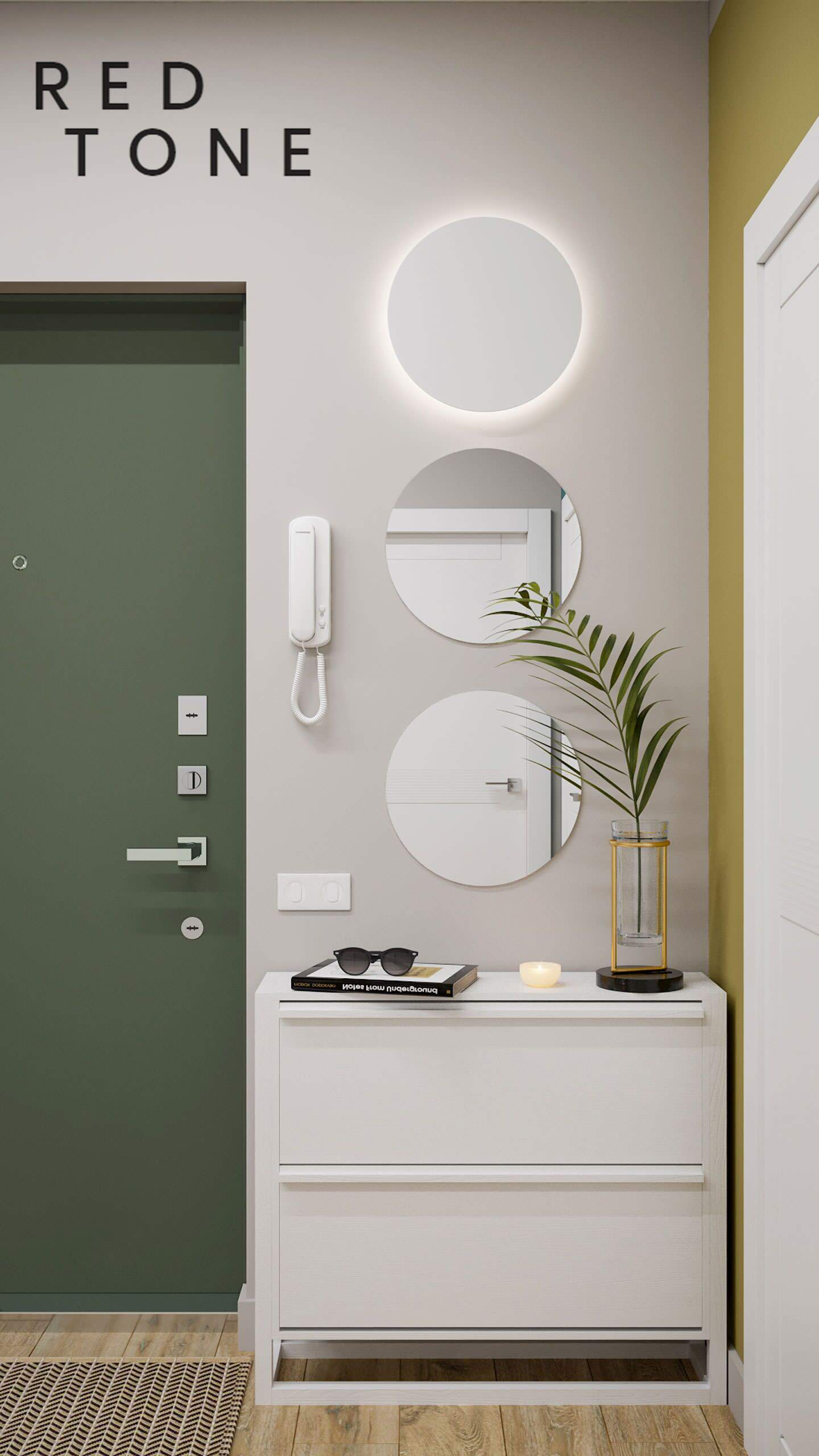 Интерьер ванной с подсветкой светодиодной в скандинавском стиле