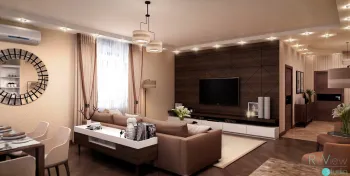 Интерьер гостиной c подсветкой в современном стиле смотреть на Basicdecor