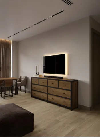 Интерьер с нишей с подсветкой и с подсветкой  смотреть на Basicdecor