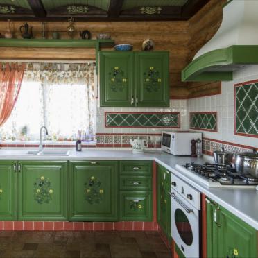 Интерьер кухни в стиле кантри и рустике смотреть на Basicdecor