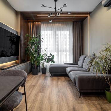 Интерьер гостиной c подсветкой  смотреть на Basicdecor