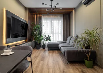 Интерьер гостиной c подсветкой  смотреть на Basicdecor