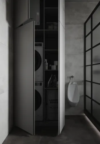 Интерьер ванной с постирочной  смотреть на Basicdecor