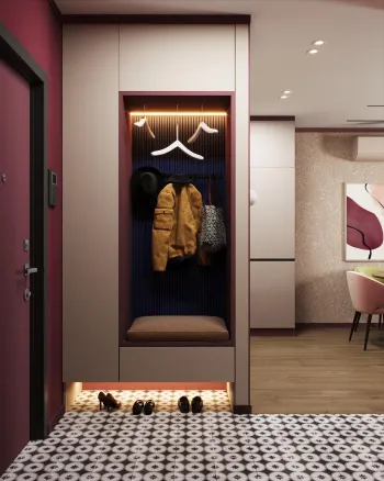 Интерьер прихожей с проходной  смотреть на Basicdecor