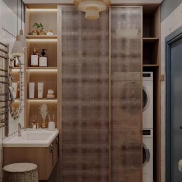 Интерьер ванной с постирочной  смотреть на Basicdecor