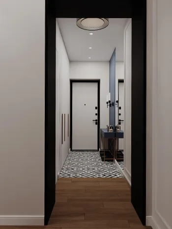 Интерьер прихожей с проходной  смотреть на Basicdecor