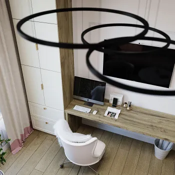Интерьер c рабочим местом  смотреть на Basicdecor