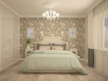 Интерьер спальни в стиле фьюжн смотреть на Basicdecor