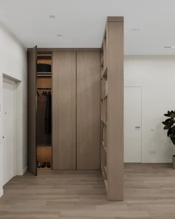 Интерьер прихожей с шкафом у кровати  смотреть на Basicdecor