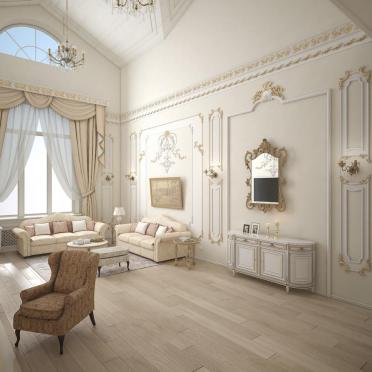 Интерьер гостиной в классическом стиле, барокко и рококо смотреть на Basicdecor