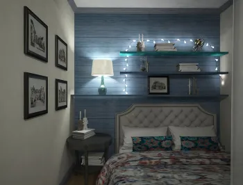 Интерьер спальни cветильниками над кроватью  смотреть на Basicdecor
