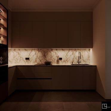 Интерьер кухни c подсветкой  смотреть на Basicdecor
