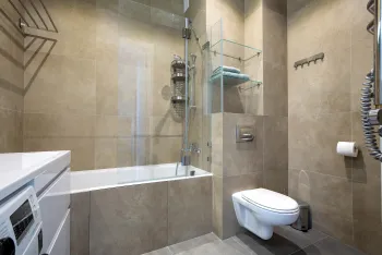 Интерьер ванной в современном стиле смотреть на Basicdecor