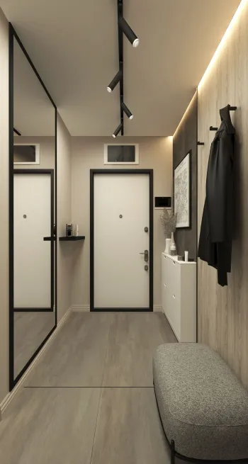 Интерьер прихожей с проходной  смотреть на Basicdecor