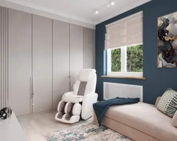 Интерьер спальни с жалюзи  смотреть на Basicdecor