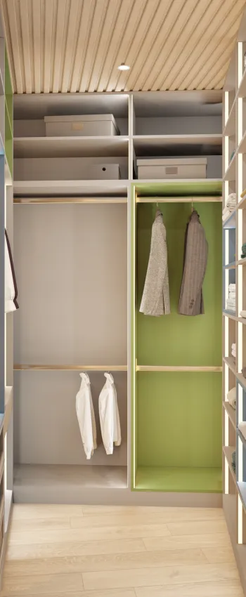 Интерьер с хранением верхней одежды в современном стиле смотреть на Basicdecor