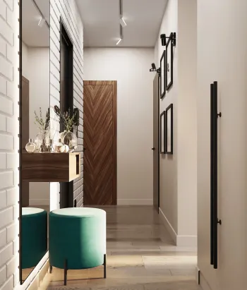 Интерьер коридора с проходной  смотреть на Basicdecor