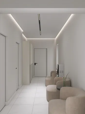 Интерьер cветовыми линиями  смотреть на Basicdecor