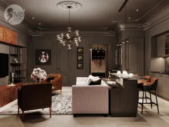 Интерьер гостиной  смотреть на Basicdecor