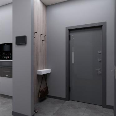 Интерьер прихожей с зеркалом на двери в современном стиле смотреть на Basicdecor
