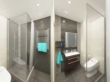 Интерьер ванной в современном стиле смотреть на Basicdecor