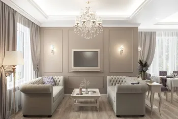 Интерьер гостиной в классическом стиле смотреть на Basicdecor