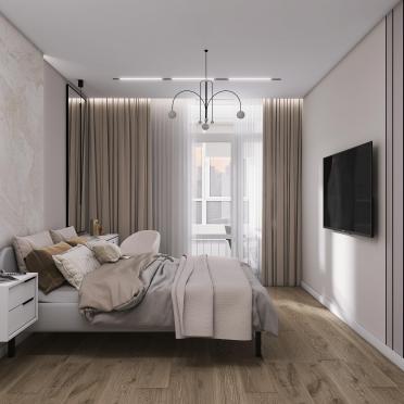 Интерьер спальни cветильниками над кроватью  смотреть на Basicdecor