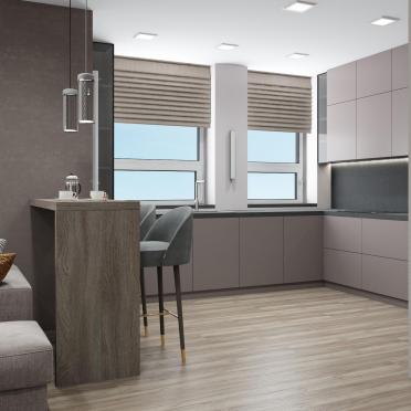 Интерьер кухни с жалюзи  смотреть на Basicdecor