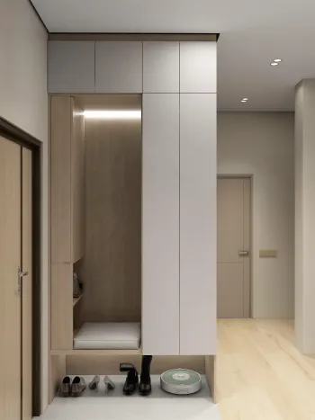 Интерьер прихожей с проходной  смотреть на Basicdecor