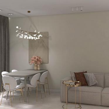 Интерьер гостиной cветильниками над столом в современном стиле смотреть на Basicdecor