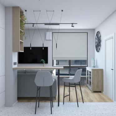 Интерьер кухни с жалюзи  смотреть на Basicdecor