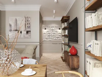 Интерьер гостиной с проходной  смотреть на Basicdecor