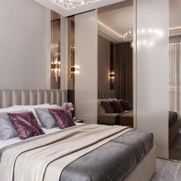 Интерьер спальни cветильниками над кроватью  смотреть на Basicdecor