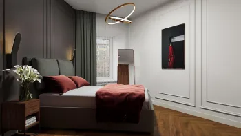 Интерьер спальни cветильниками над кроватью  смотреть на Basicdecor