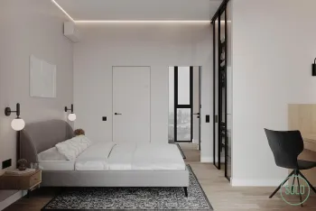 Интерьер спальни cветильниками над кроватью  смотреть на Basicdecor
