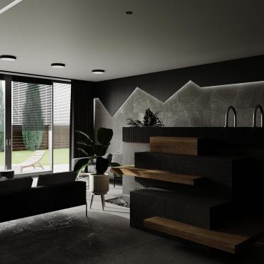 Интерьер с нишей с подсветкой и с подсветкой  смотреть на Basicdecor