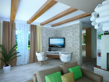 Интерьер гостиной в современном стиле смотреть на Basicdecor